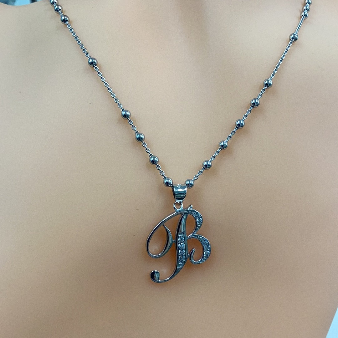 Letter B Pendant Necklace