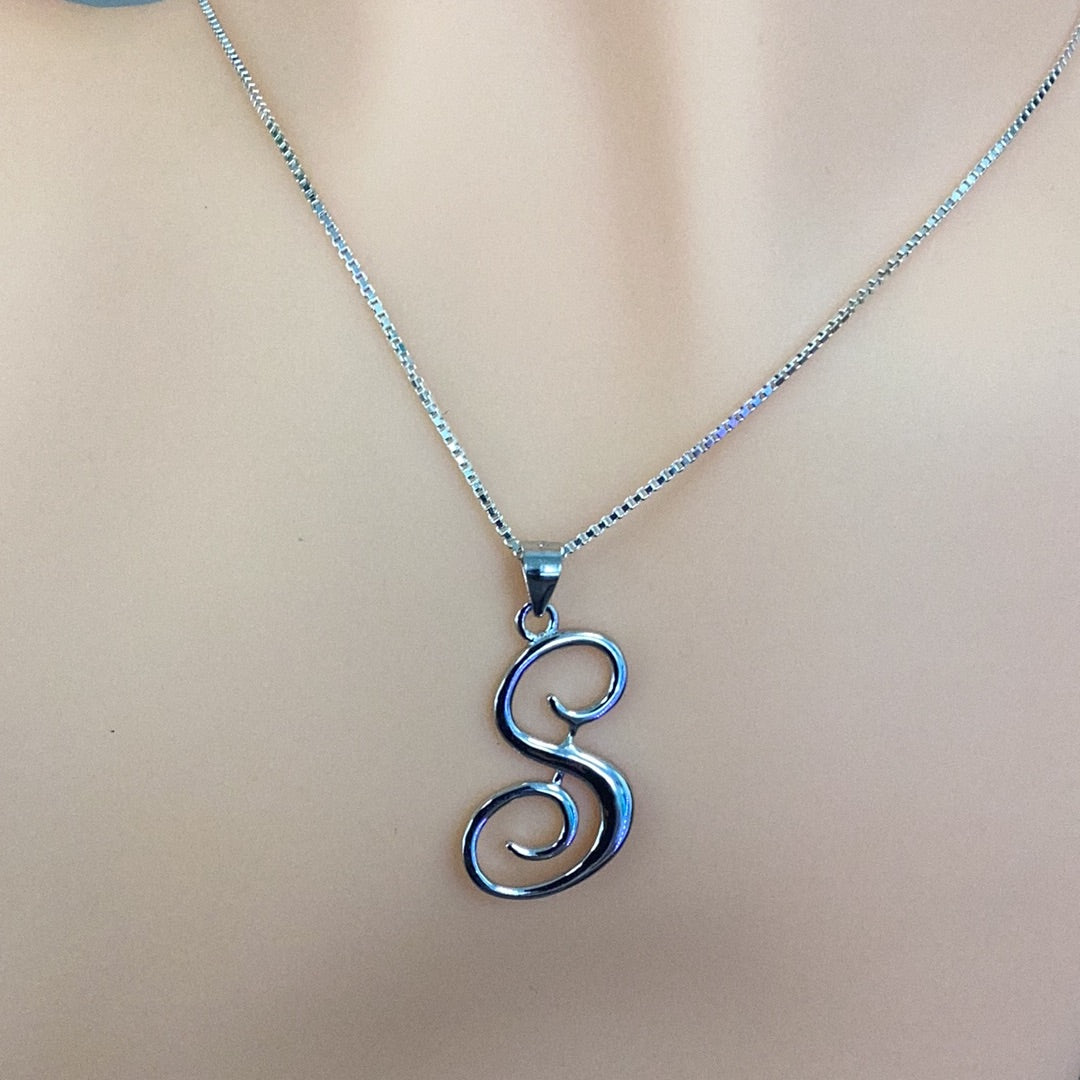 Letter S Pendant Necklace