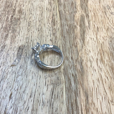 Silver Heart Infinity Ring
