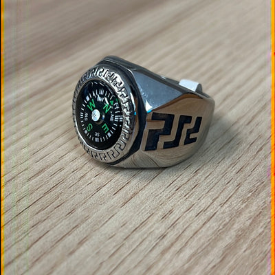 Compass Stainless Steel Ring