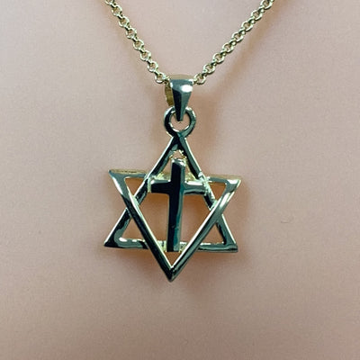 Star with Cross Pendant Necklace