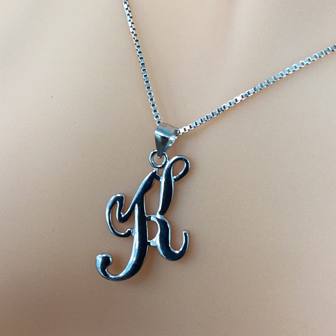 Letter K Pendant Necklace