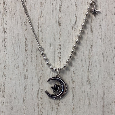 Moon & Star Pendant Necklace