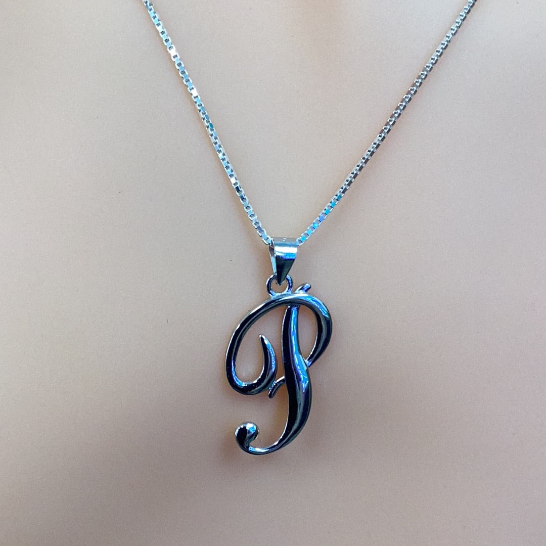 Letter P Pendant Necklace