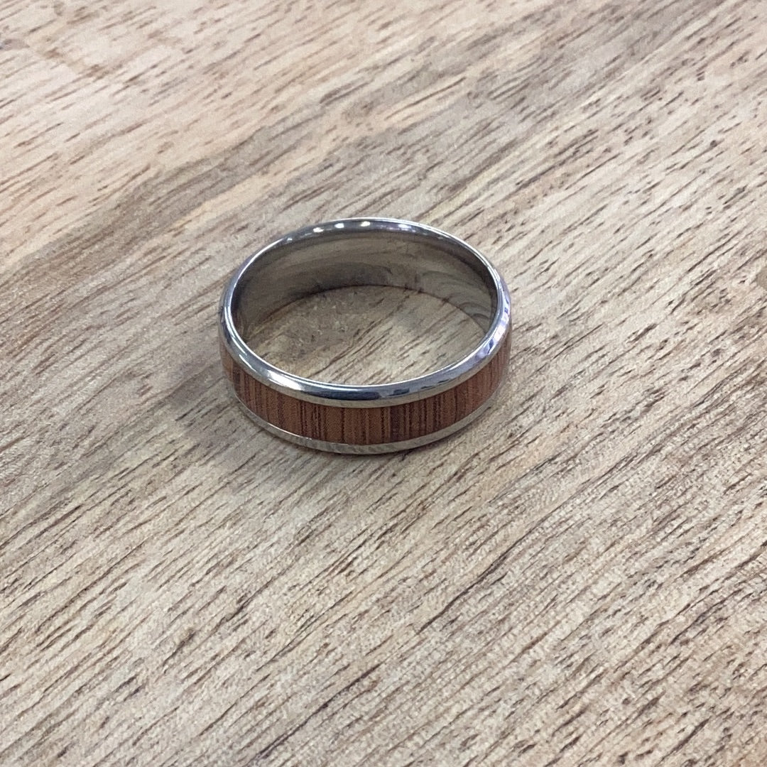 Silver Wooded Stainless Steel