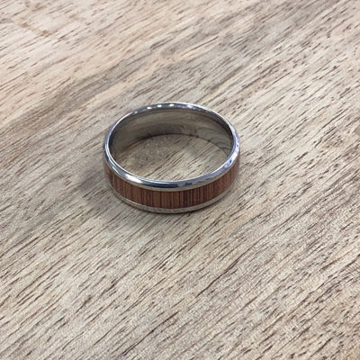 Silver Wooded Stainless Steel