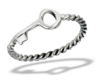 Key Twist Band Ring