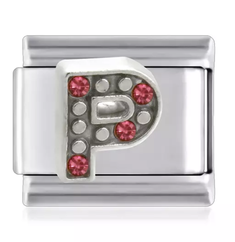 Letter P Italian Link Charms