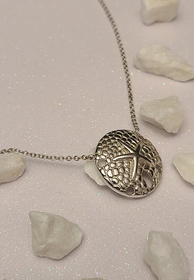 Sand Dollar Sea Starfish Pendant Necklace 
