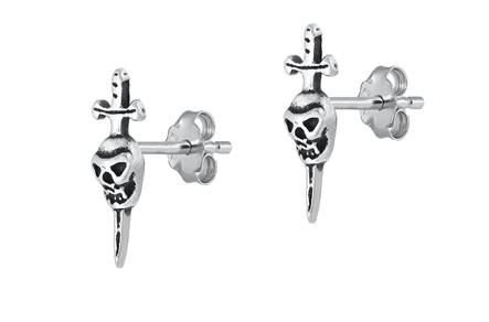 Sword Skull Earrings