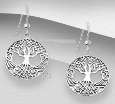 Tree of Life Hook Earrings